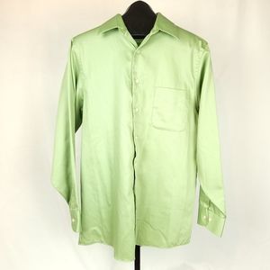Geoffrey Beene olive Green button down dress shirt